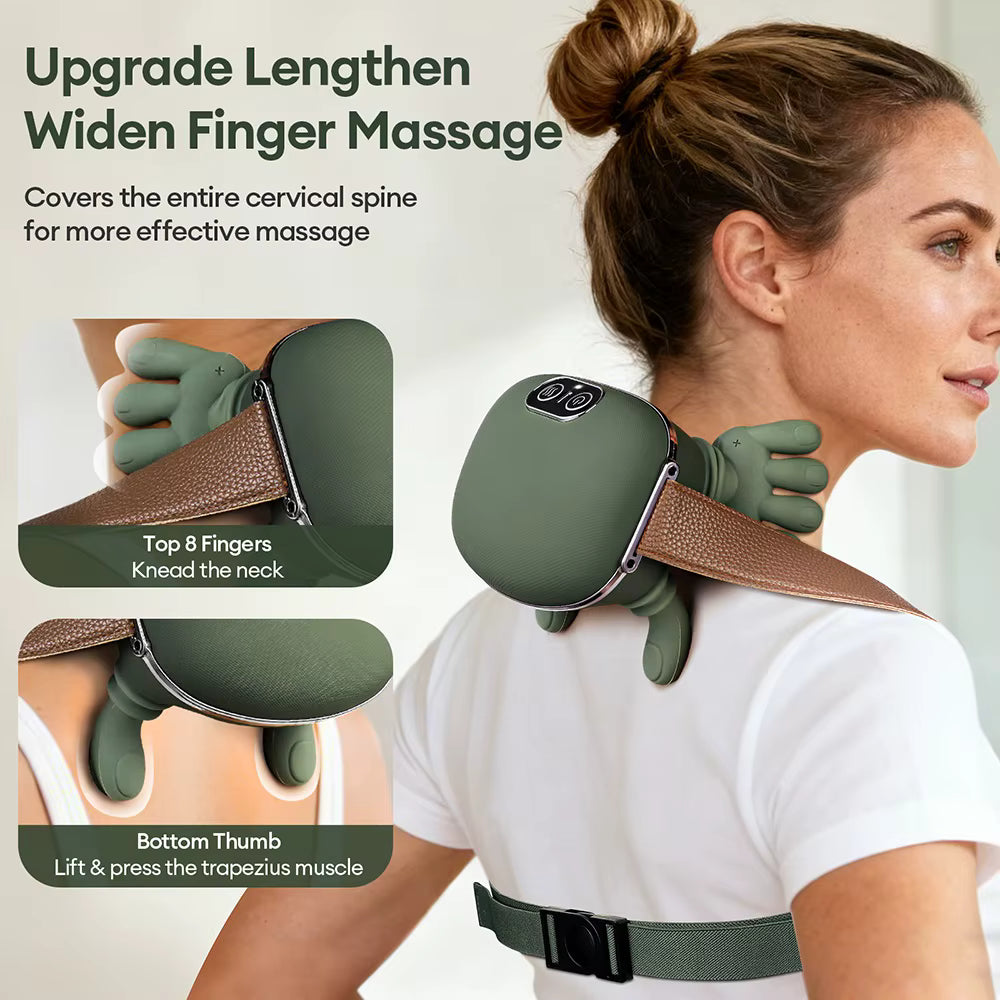 Heated Neck Shoulder Back Massager – Wireless Deep Tissue Massage